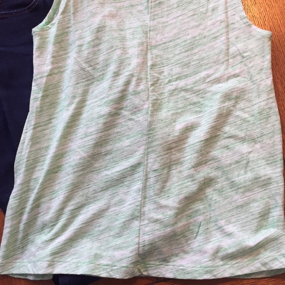GAP A-Line Sleeveless Tank Top Muscle Tee Heather Green White XSP X-SMALL Petite - Picture 7 of 7